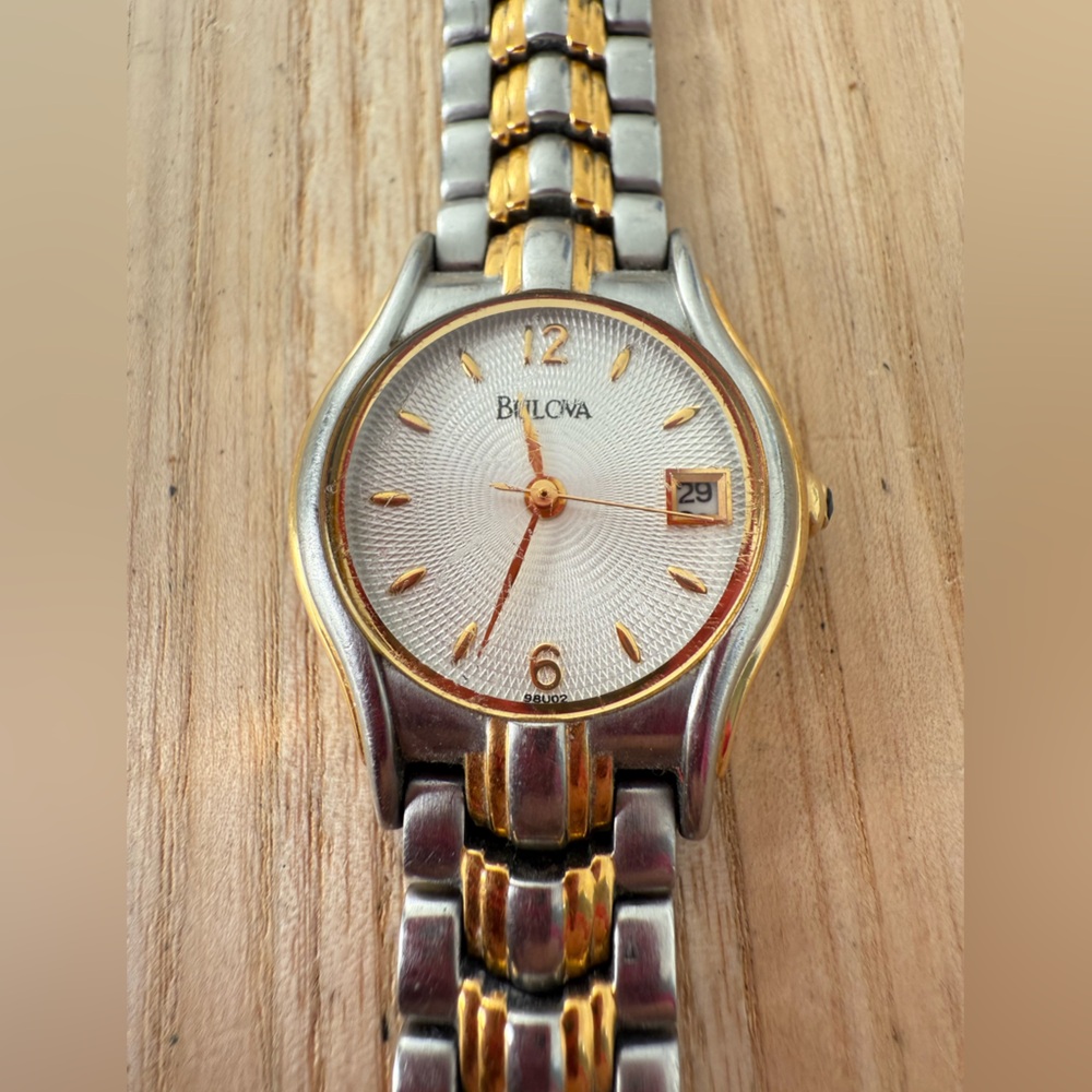 Bulova ladies two toned classic watch NEW BATTERY